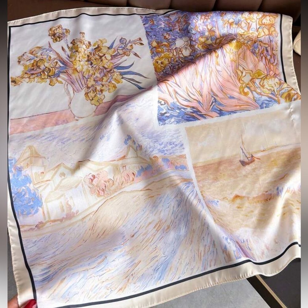 Floral Print Scarf S86